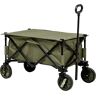 Outsunny Carrello da Giardino Pieghevole 125L, Verde, con Maniglia Ergonomica e 5 Sacche, Multiuso 108x55x93 cm