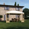 Leroy Merlin Gazebo Fuji in legno struttura beige, copertura bianco L 414 x P 314 x H 308 cm