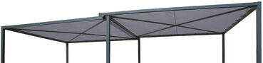 Telo di ricambio in poliestere per pergola Kiki, grigio / argento 290 x 290 cm