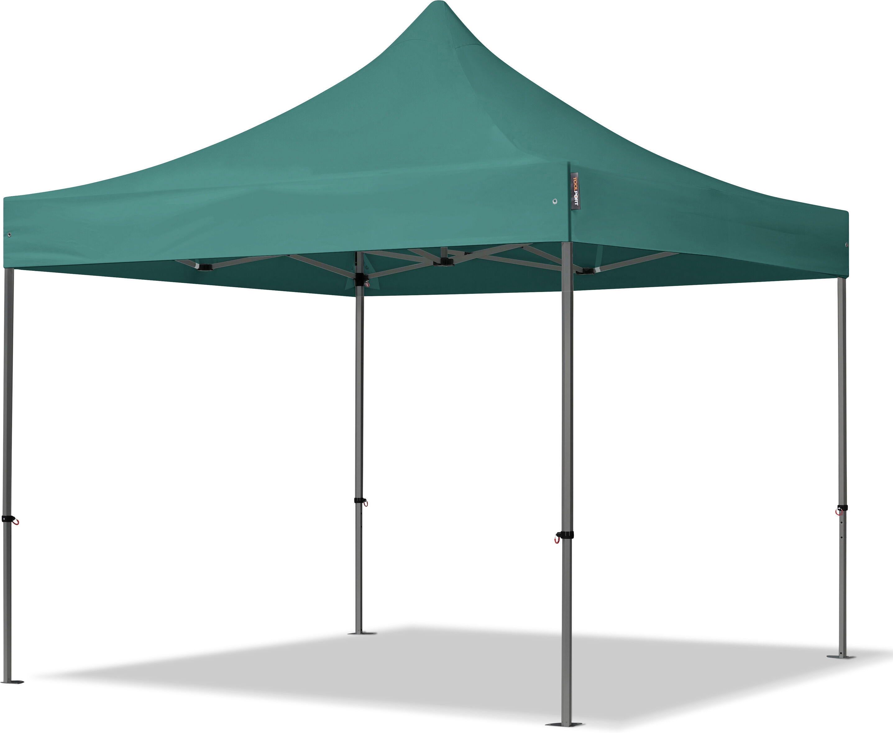 Toolport Gazebo Pieghevole 3x3m Poliestere ad alte prestazioni 350 g/m² smeraldo impermeabile