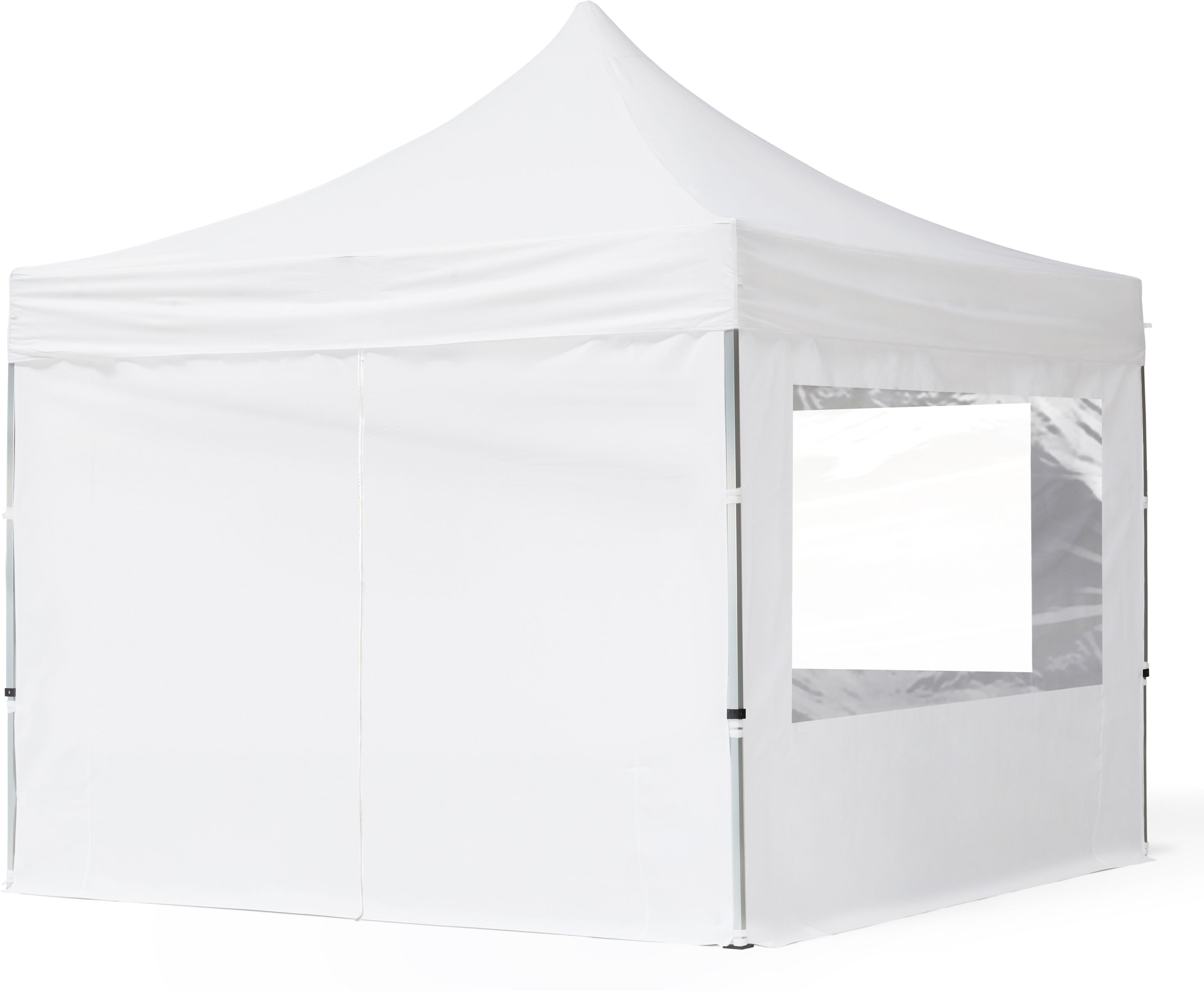 Toolport Gazebo Pieghevole 3x3m Poliestere ad alte prestazioni 300 g/m² bianco impermeabile