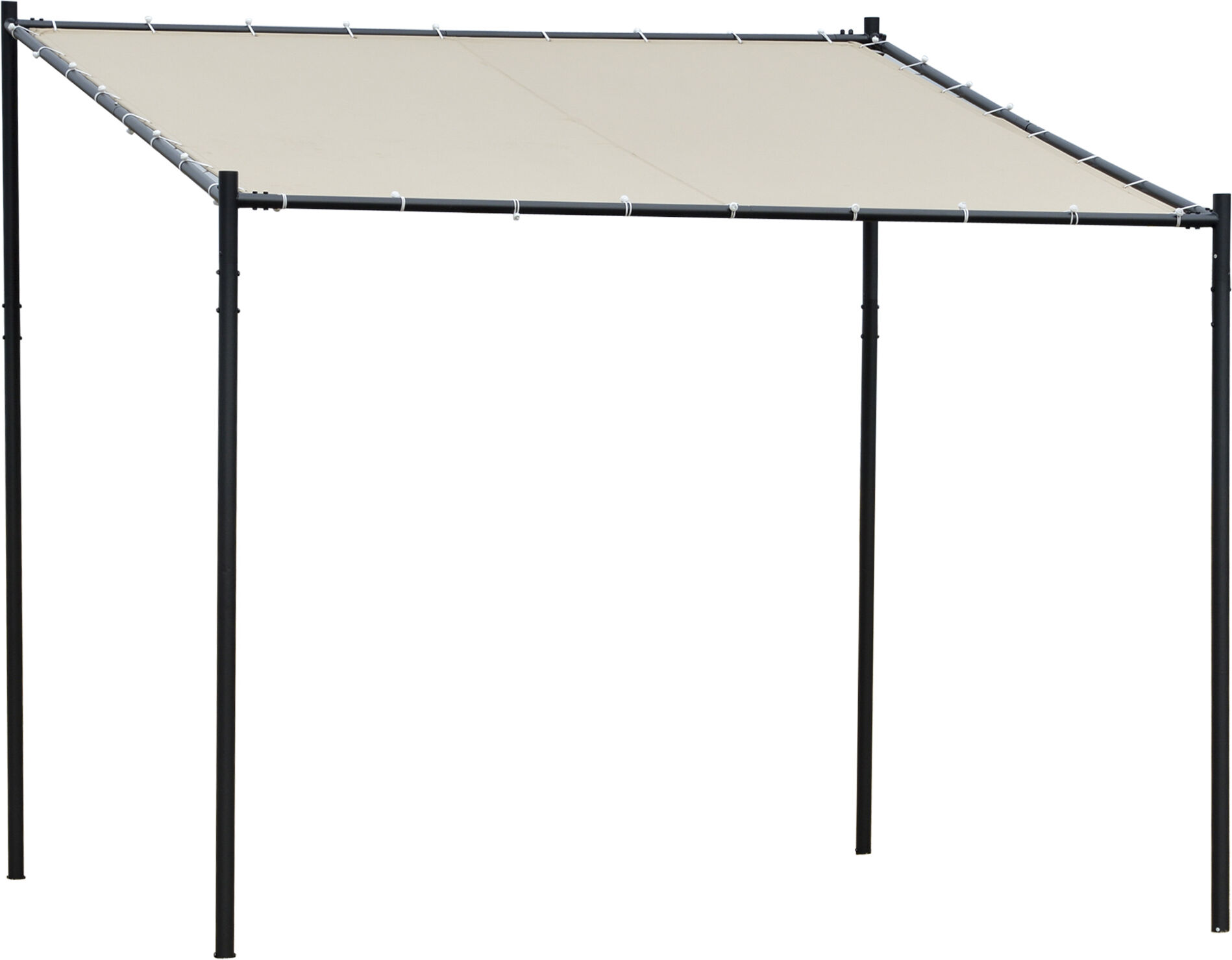 Outsunny Gazebo Pergola Giardino e Esterno e in Metallo e Poliestere Beige, Pergola 3x2.85x2.82m   Aosom Italy