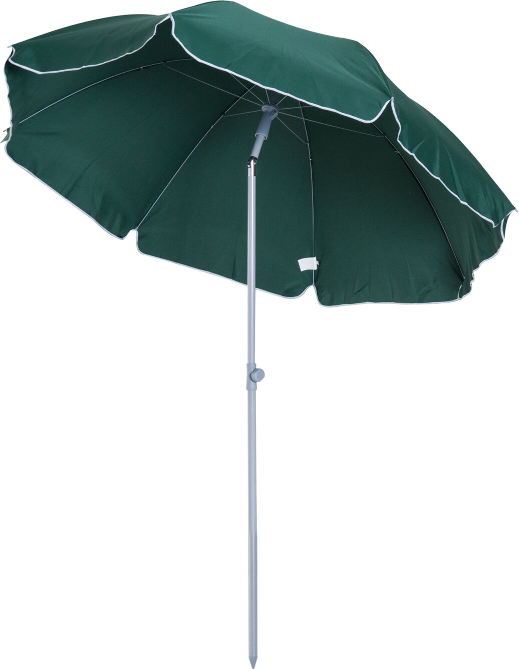 Outsunny Ombrellone da Esterno, Giardino, Terrazza Portatile Φ220cm con Tettuccio Inclinabile in Poliestere Verde Scuro