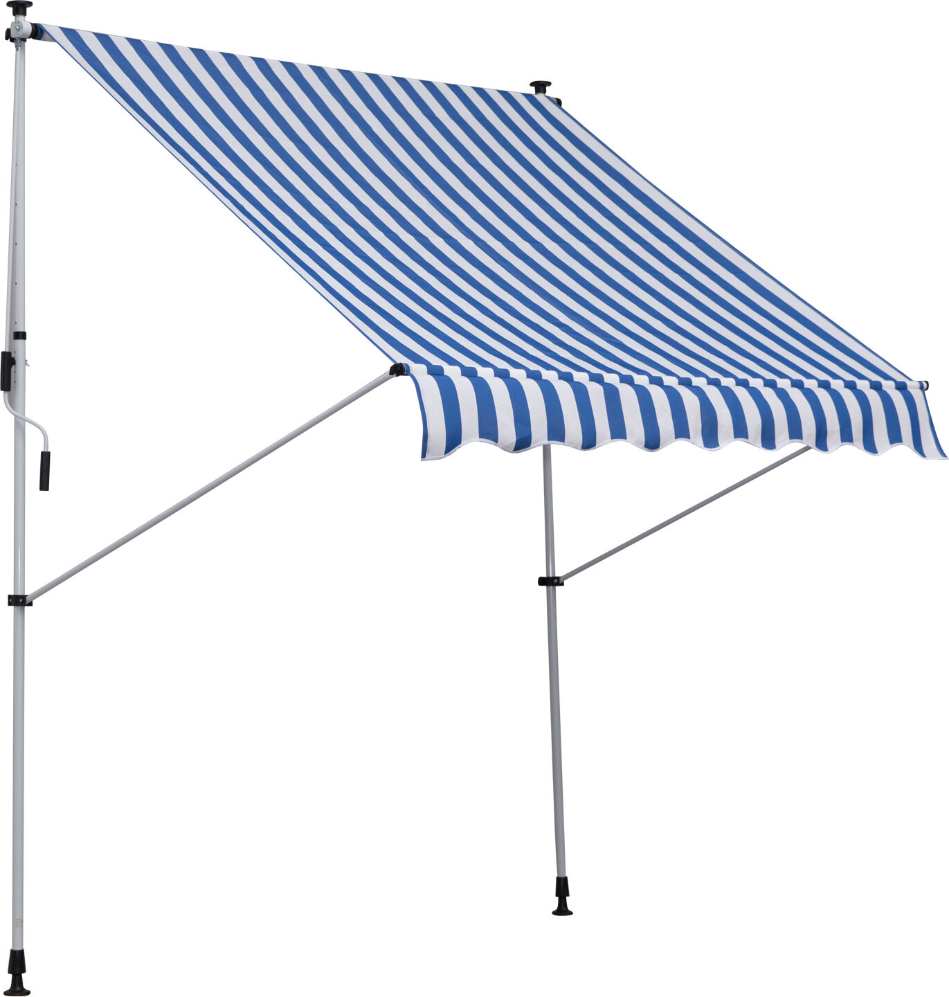 Outsunny Tenda da Sole da Esterno a Rullo con Manovella, Altezza e Angolazione Regolabile, 200x150cm