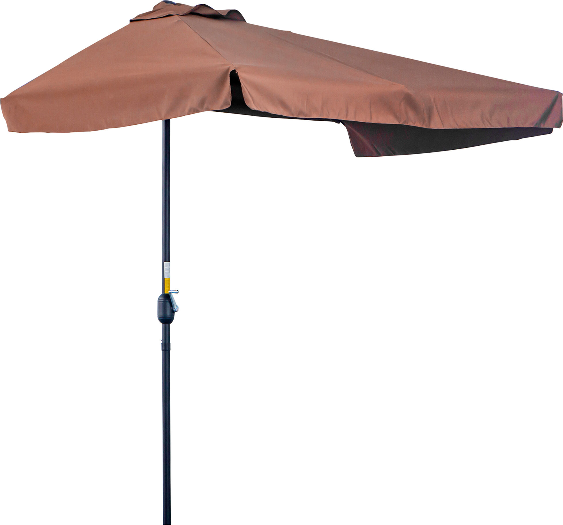 Outsunny Ombrellone Rettangolare da Terrazza e Giardino con Manovella, 230x130x249cm, Caffè