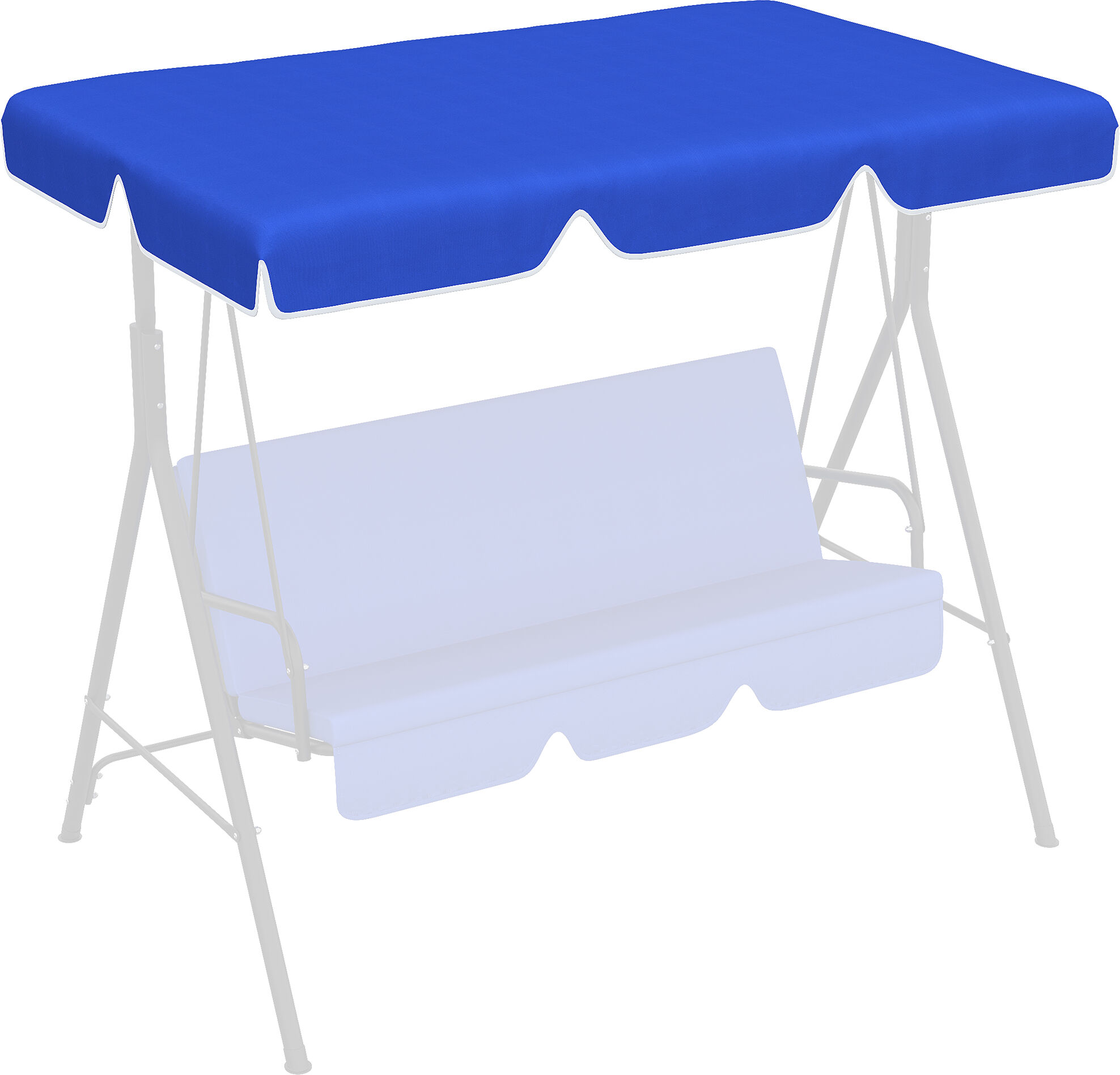 Outsunny Tettuccio di Ricambio per Dondolo in Poliestere con Protezione UV50+, 192x144cm, Blu