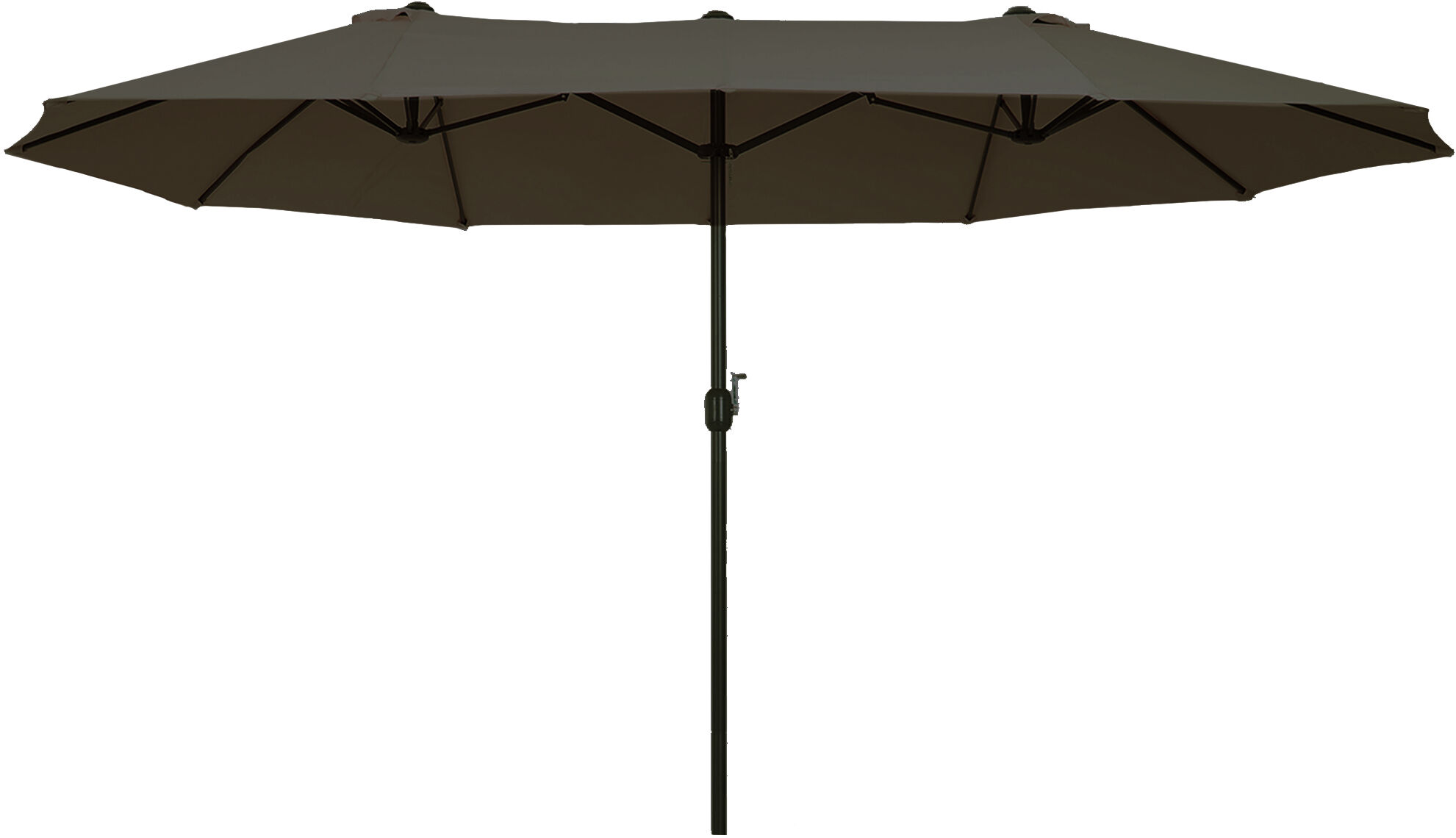 Outsunny Ombrellone Parasole da Giardino Esterno Tessuto Poliestere 4.6 x 2.4m Grigio