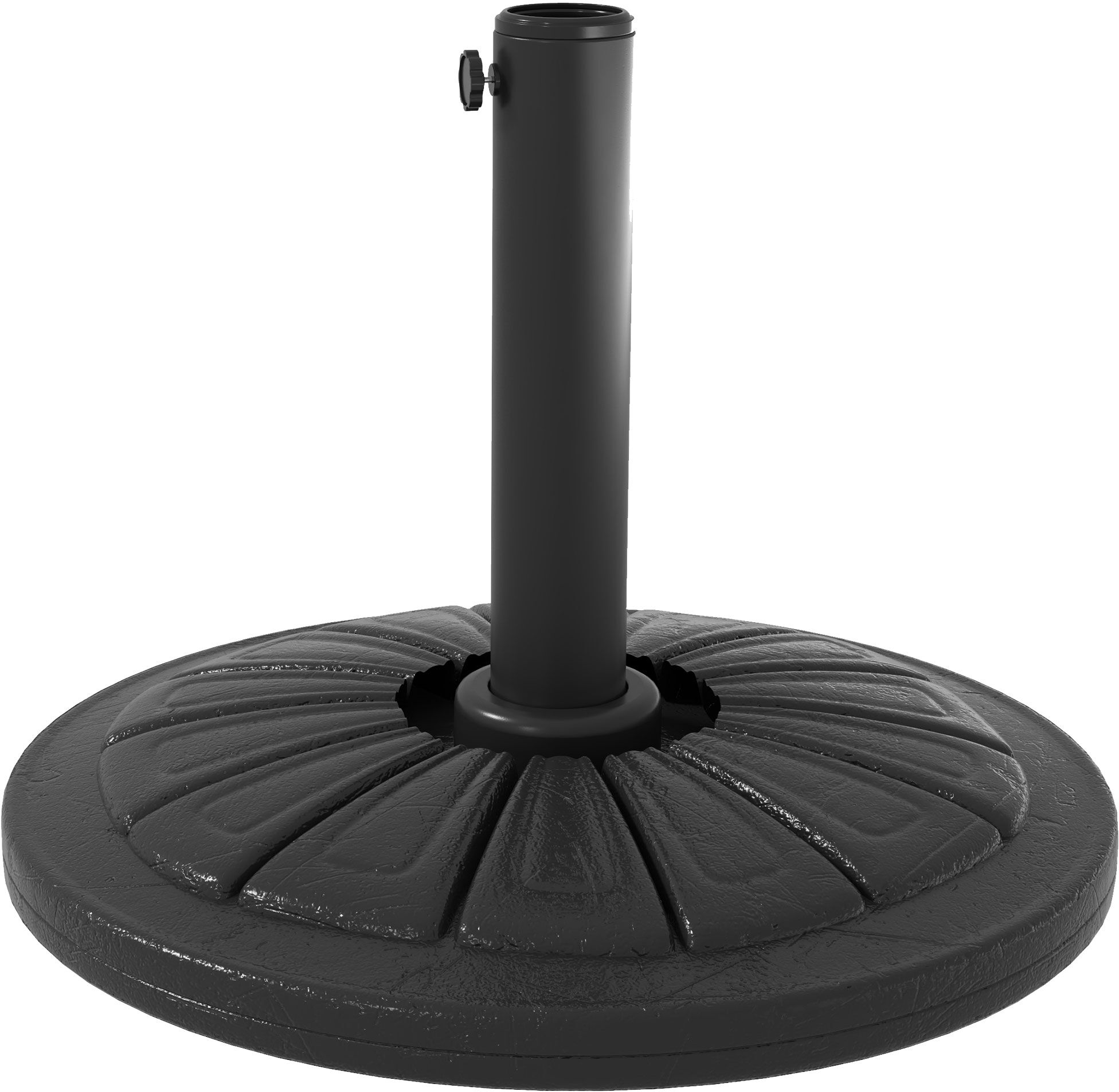 Outsunny Base per Ombrellone Rotonda Ø43cm da 13kg in Cemento per Pali da 38mm e 48mm, Nero