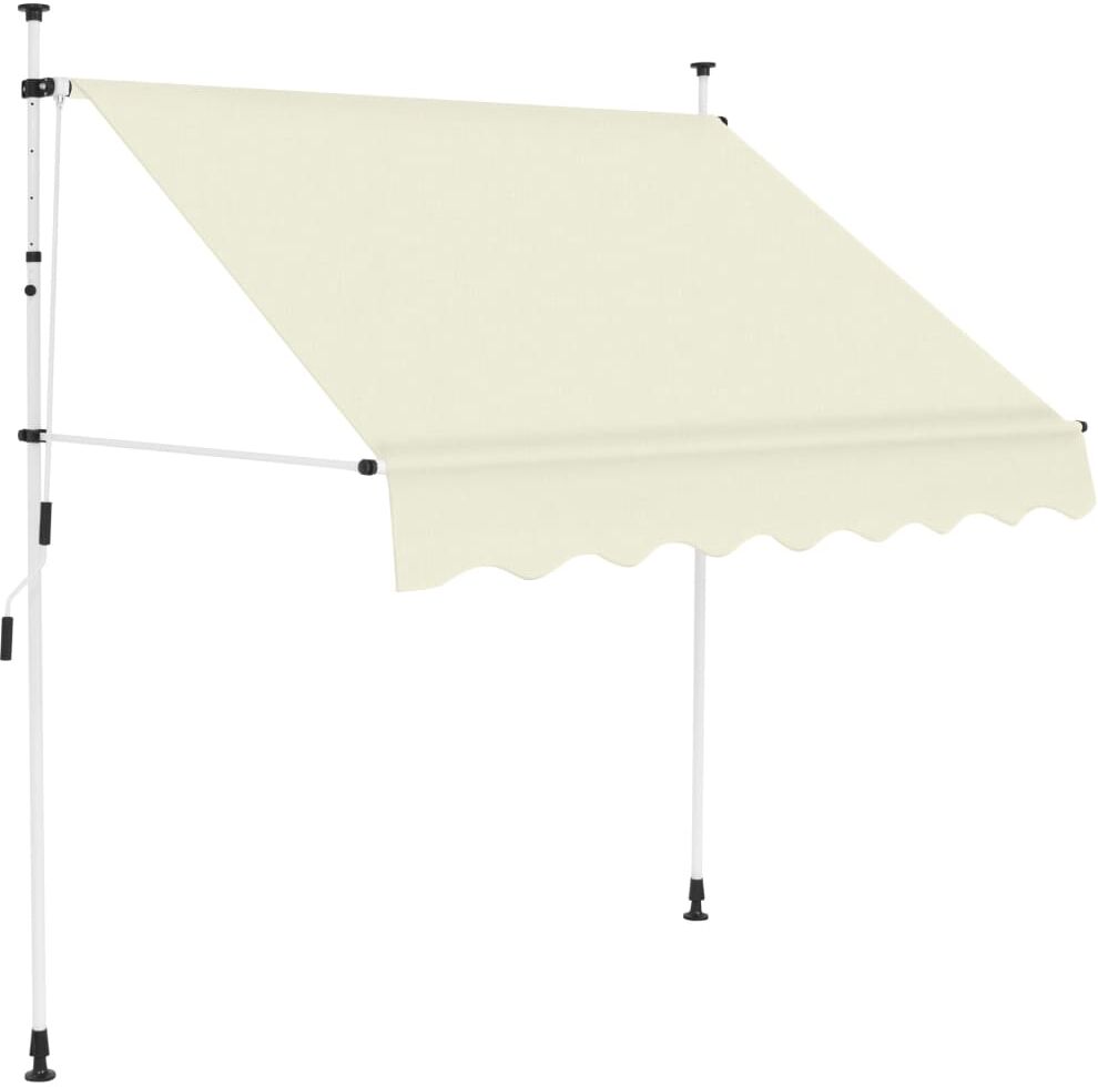 vidaXL Tenda da Sole Retrattile Manuale 150 cm Crema