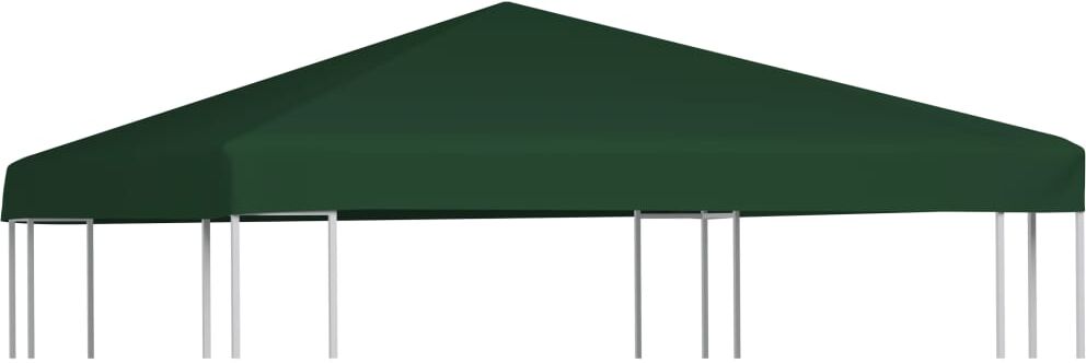 vidaXL Copertura Superiore per Gazebo 310 g/m² 3x3 m Verde