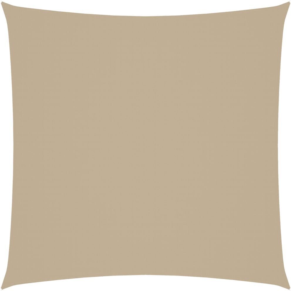 vidaXL Parasole a Vela in Tela Oxford Quadrata 4x4 m Beige