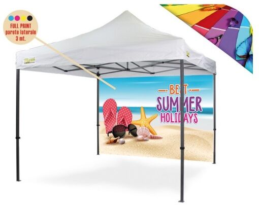 Bertoni Personalizzazione Gazebo Full Print Parete Laterale 3 Mt. Bi-Facciale C/porta