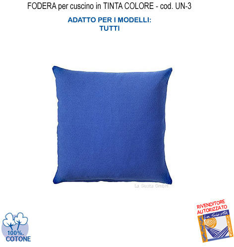 Federa In Tinta Per Cuscino Colore Azzurro Un-3 (Fs)