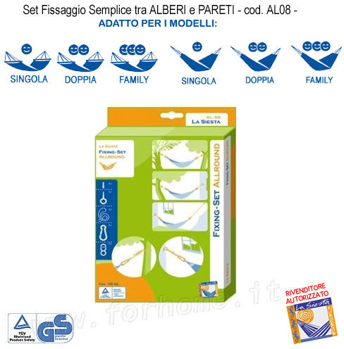 Fissagio Amaca Kit Tra Alberi O Parete (Fs)