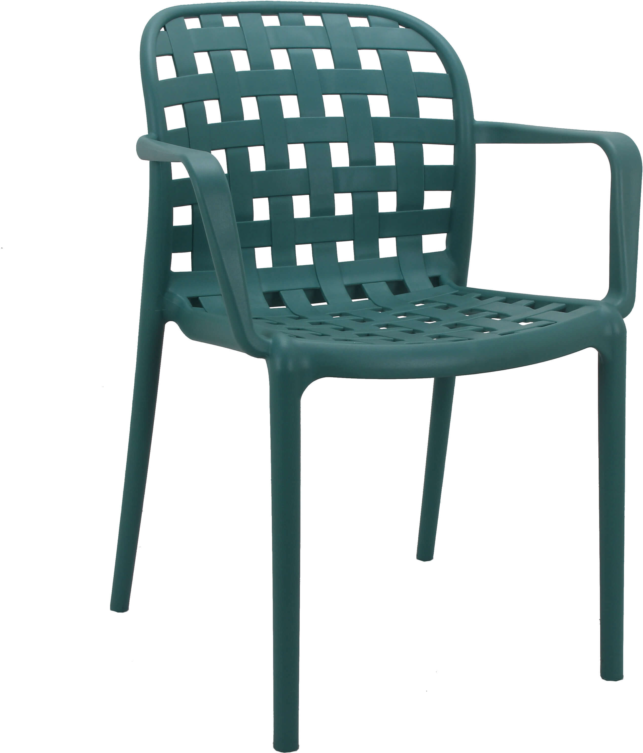 Milani Home poltrona da giardino in polipropilene di design moderno industrial cm 58 x 57,5 Verde 58 x 82.5 x 57.5 cm