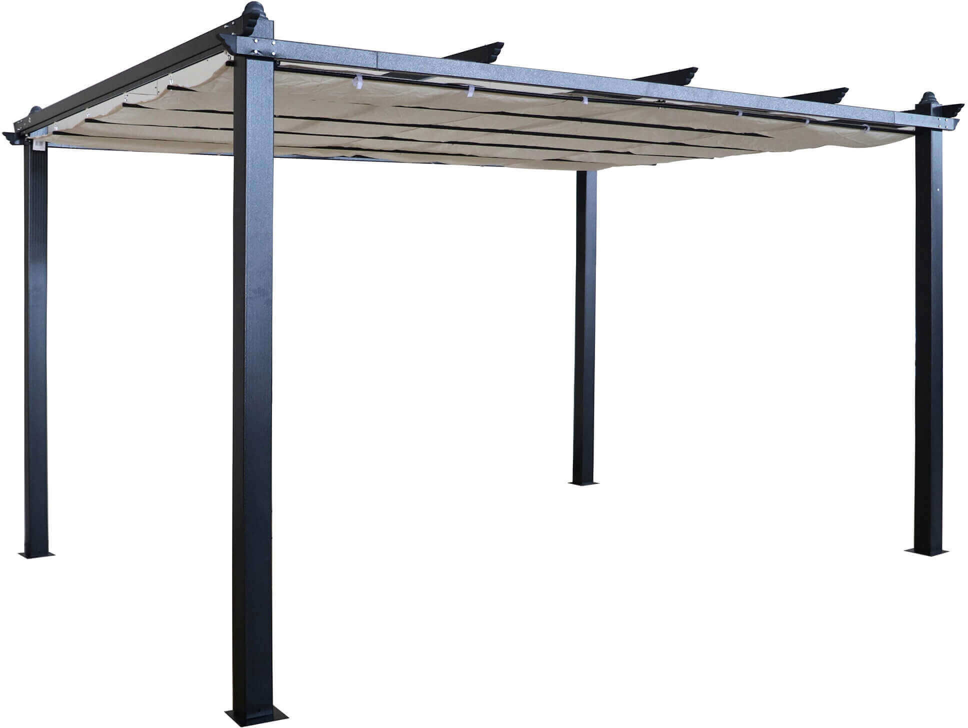 Milani Home Gazebo Da Giardino Astoria 3x4 In Alluminio Antracite 400 x 220 x 300 cm