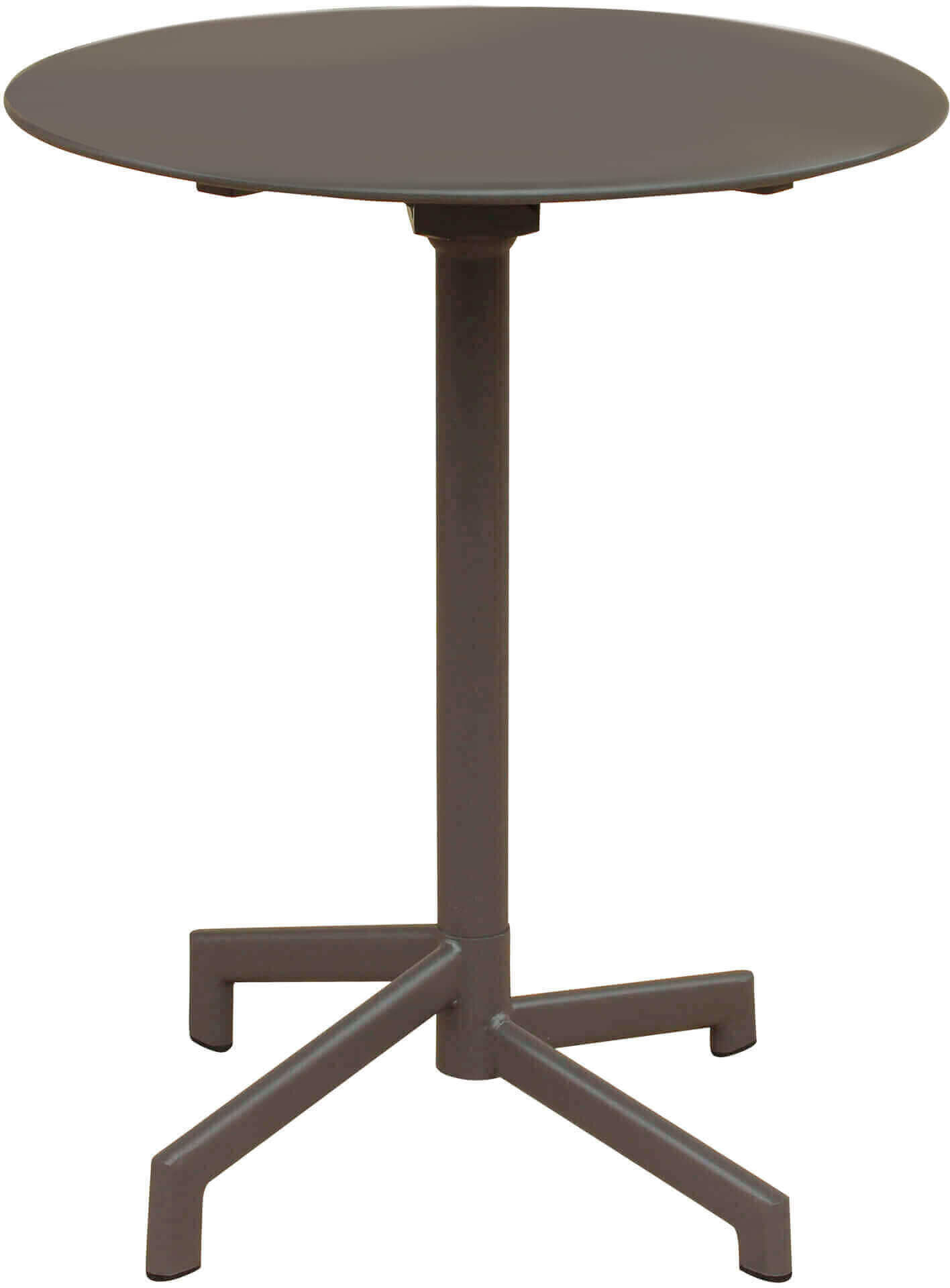 Milani Home Tavolo In Metallo Per Bar Da Esterno Giardino Con Piano Ribaltabile, Cm diametr Taupe 60 x 74 x 60 cm