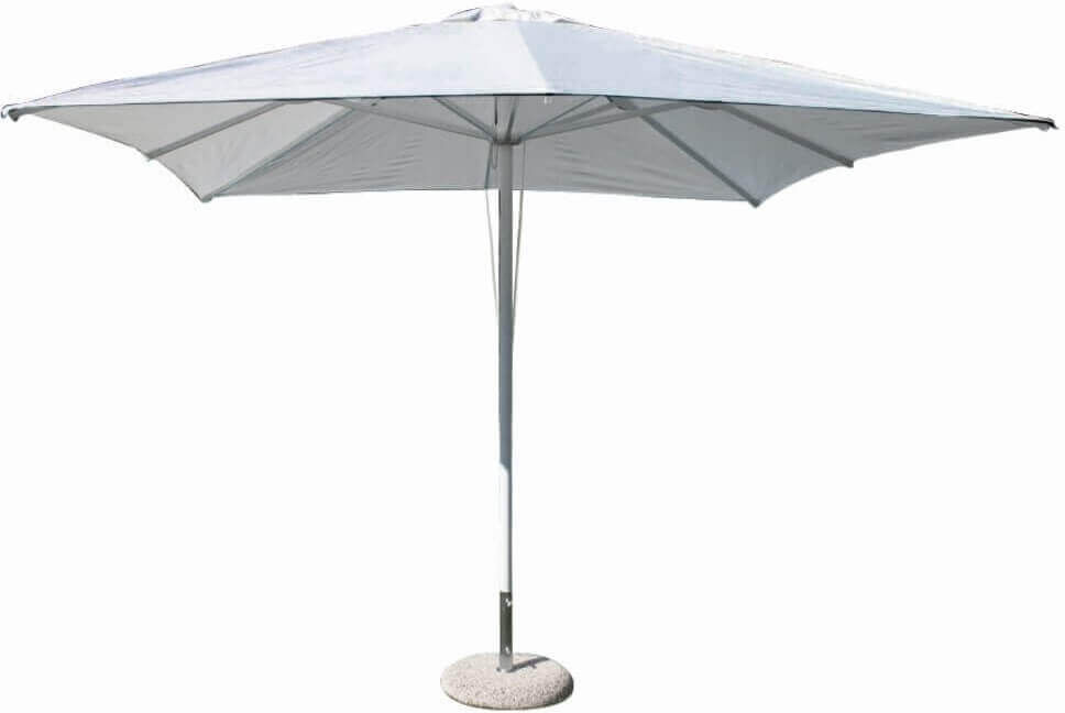 Milani Home Ombrellone Da Giardino 3x4 Palo Centrale Bianco Per Esterno Ristorante Gelateri Bianco 300 x 265 x 400 cm