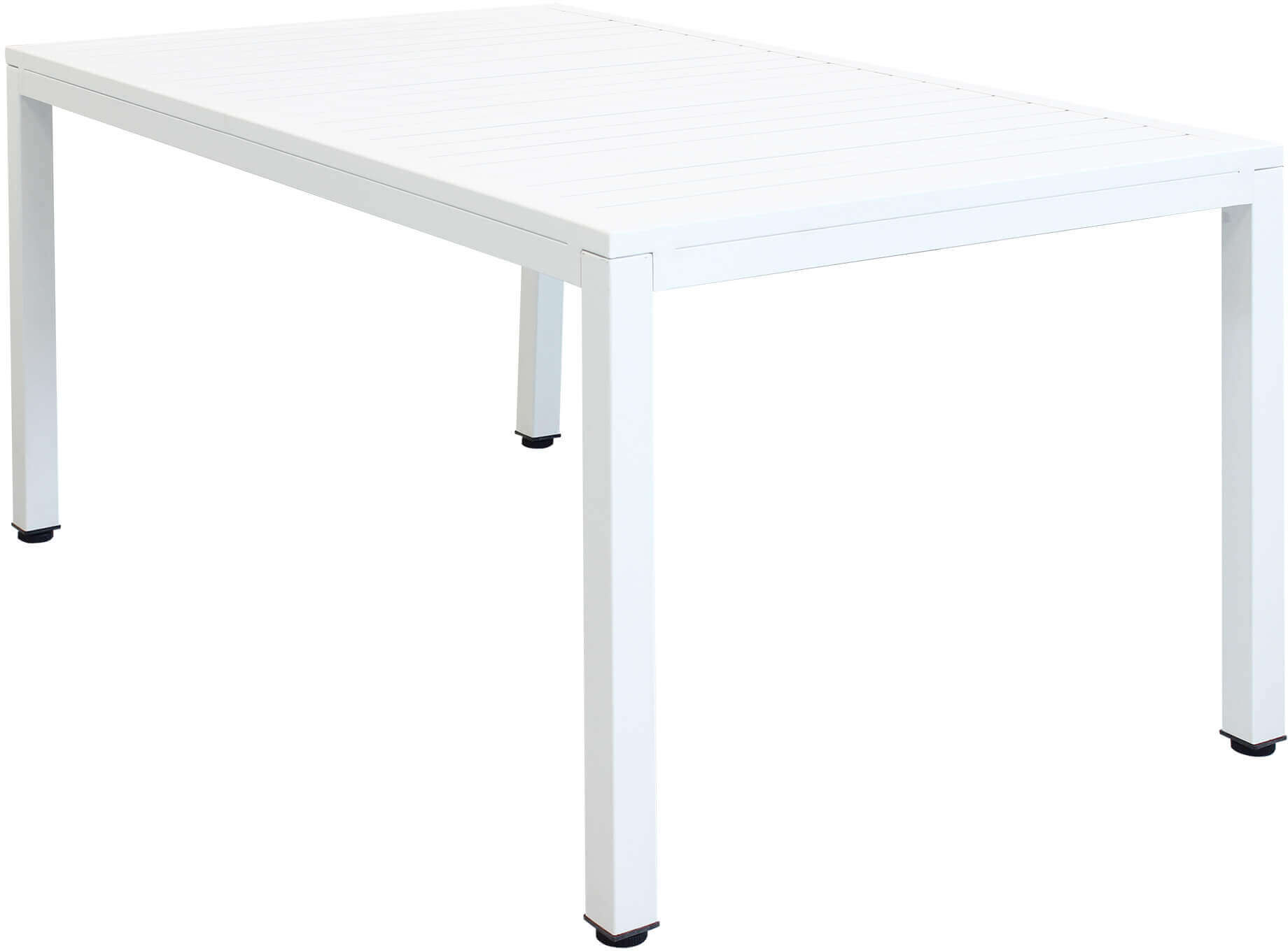 Milani Home Tavolo Rettangolare Fisso In Alluminio Bianco 150x90 Da Esterno Giardino, Per R Bianco 150 x 72 x 92 cm