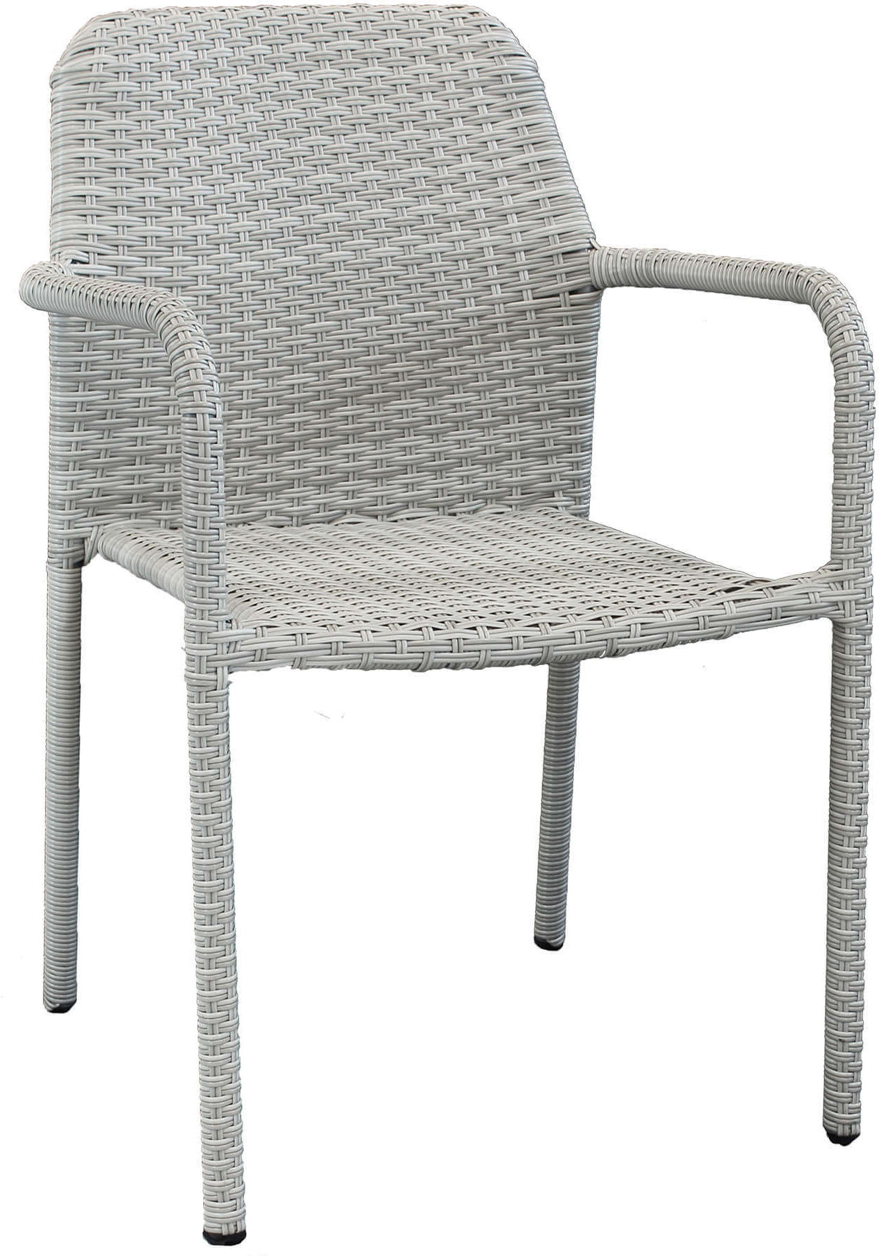 Milani Home Poltrona In Wicker Grigia Intreccio In Rattan Sintetico Da Esterno Giardino, Pe Grigio 55 x 84 x 59.5 cm