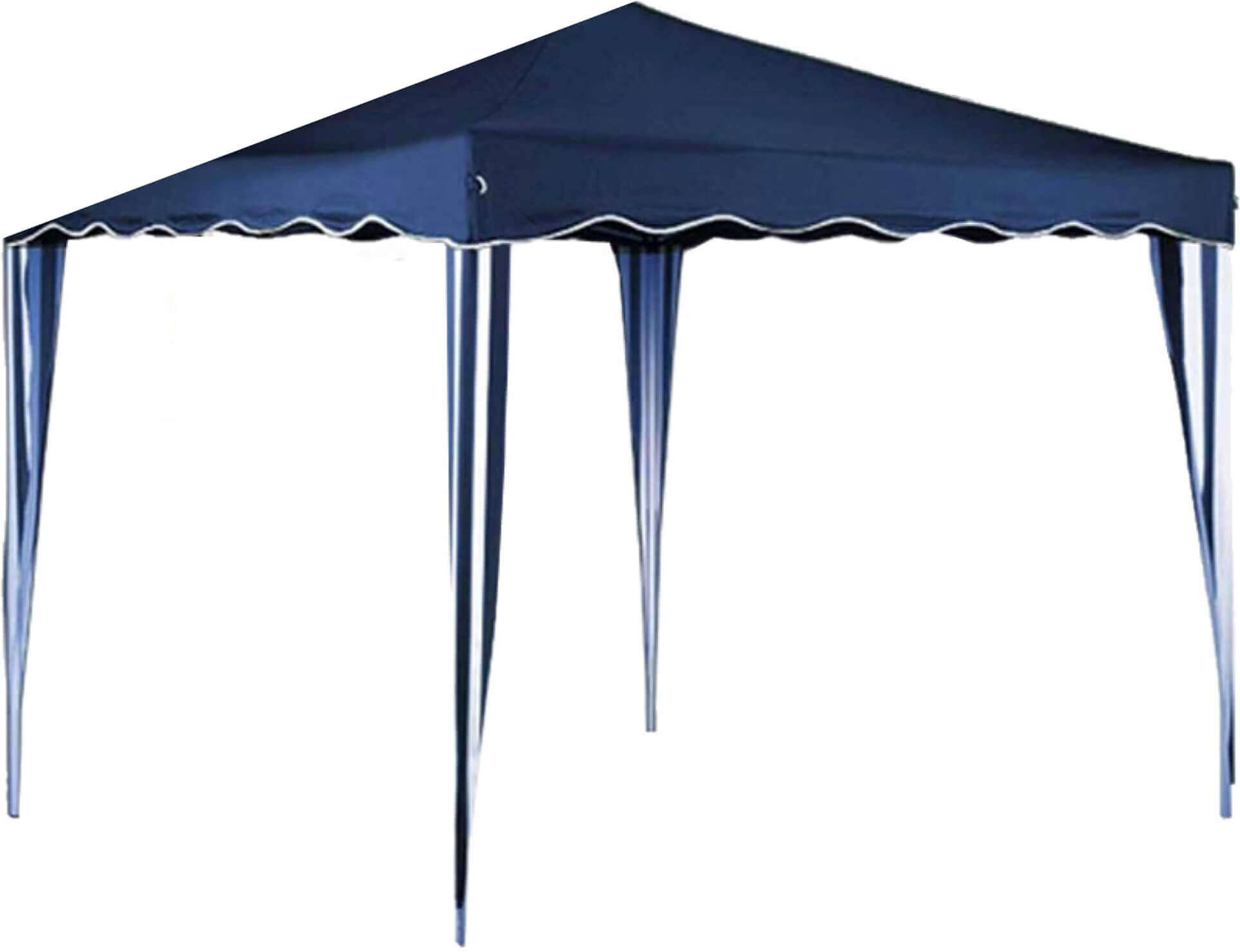 Milani Home Gazebo Pieghevole 3x3 In Metallo Telo Blu Chiudibile Per Mercati Mercatini Fest Blu 300 x 250 x 300 cm