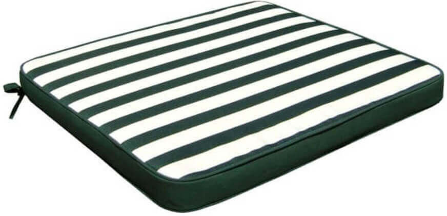 Milani Home Cuscino Seduta Riga Verde Con Doppia Cucitura Per Sedia O Poltrona Verde 40 x 4 x 40 cm