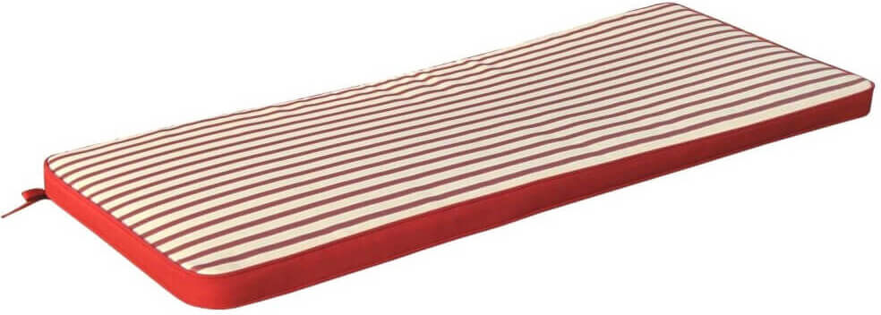 Milani Home Cuscino 110 Riga Rossa Con Doppia Cucitura Per Panca O Dondolo 2 Posti Per Este Rosso 110 x 4 x 45 cm