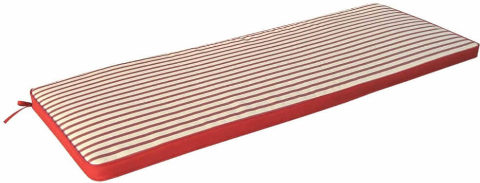 Milani Home Cuscino 170 Riga Rossa Con Doppia Cucitura Per Panca O Dondolo 3 Posti Per Este Rosso 170 x 4 x 45 cm