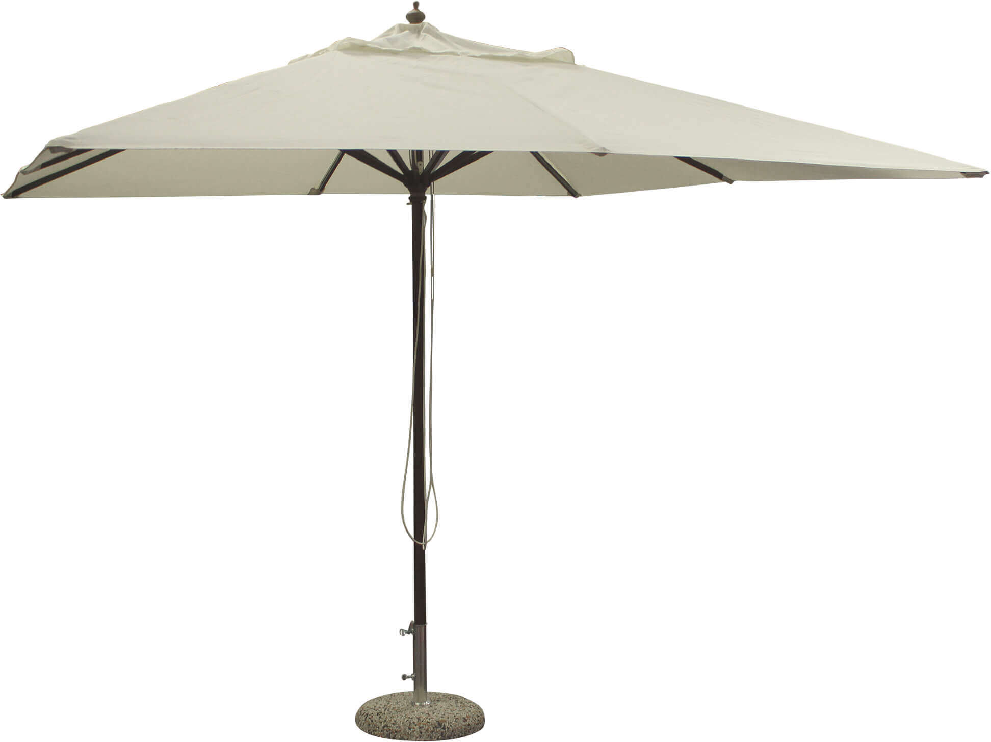 Milani Home Ombrellone Da Giardino 2x3 Palo Centrale In Legno Per Esterno Ristorante Gelate Ecrù 200 x 250 x 300 cm