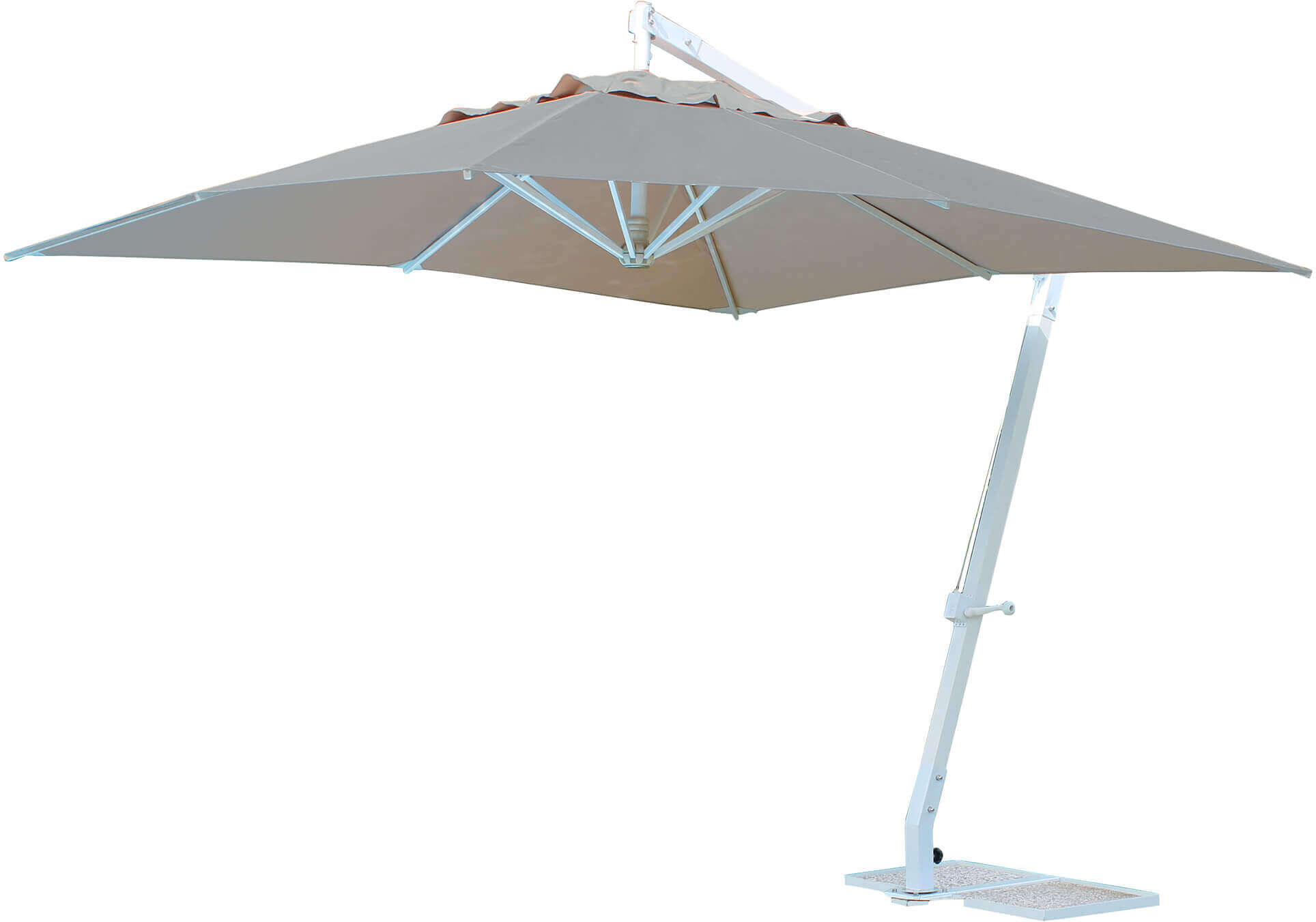 Milani Home Ombrellone Da Giardino 3x3 Palo Laterale In Alluminio Per Esterno, Ristorante G Tortora 300 x 290 x 300 cm