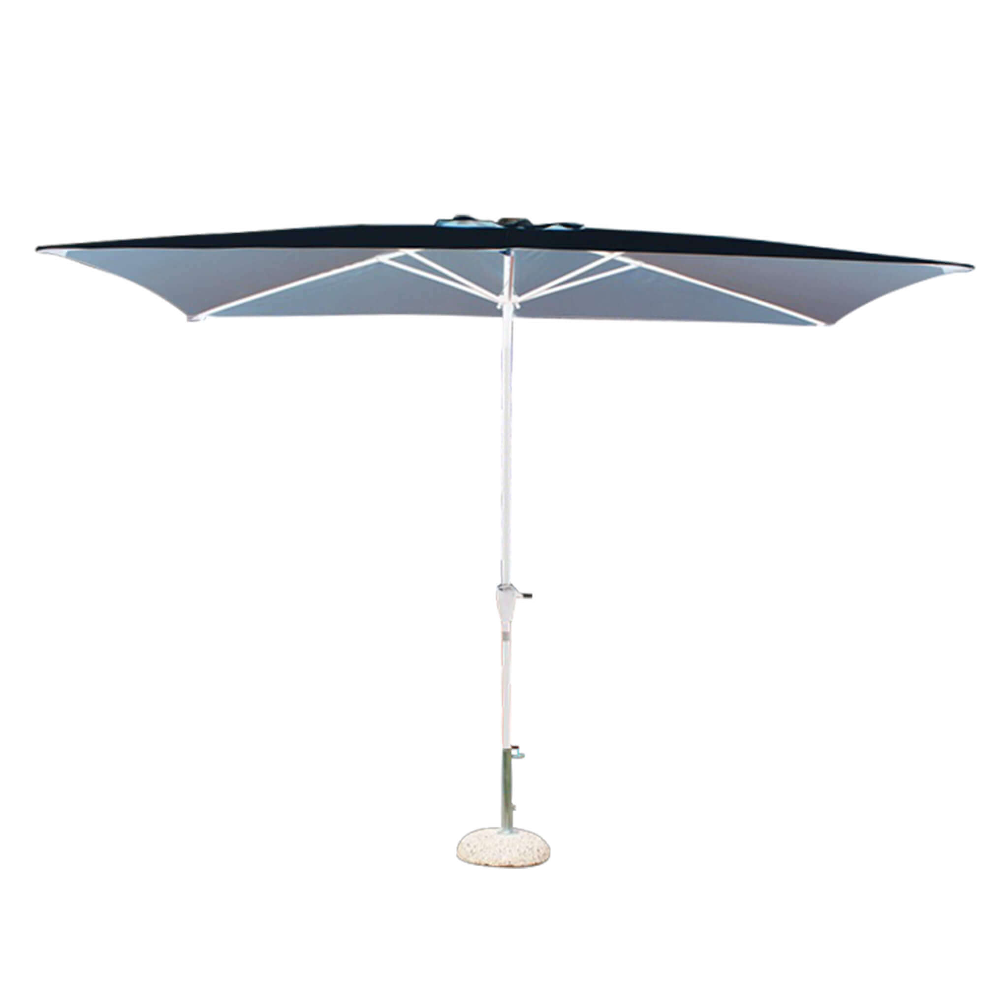 Milani Home Ombrellone Da Giardino 2x3 Palo Centrale Telo Grigio Per Esterno Ristorante Gel Grigio 292 x 256 x 191 cm