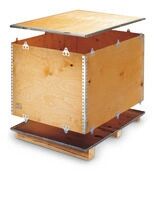 ratioform Cassa di legno con travetti, 780 x 580 x 580 mm, 1/2 Europallet, peso 14,25 kg