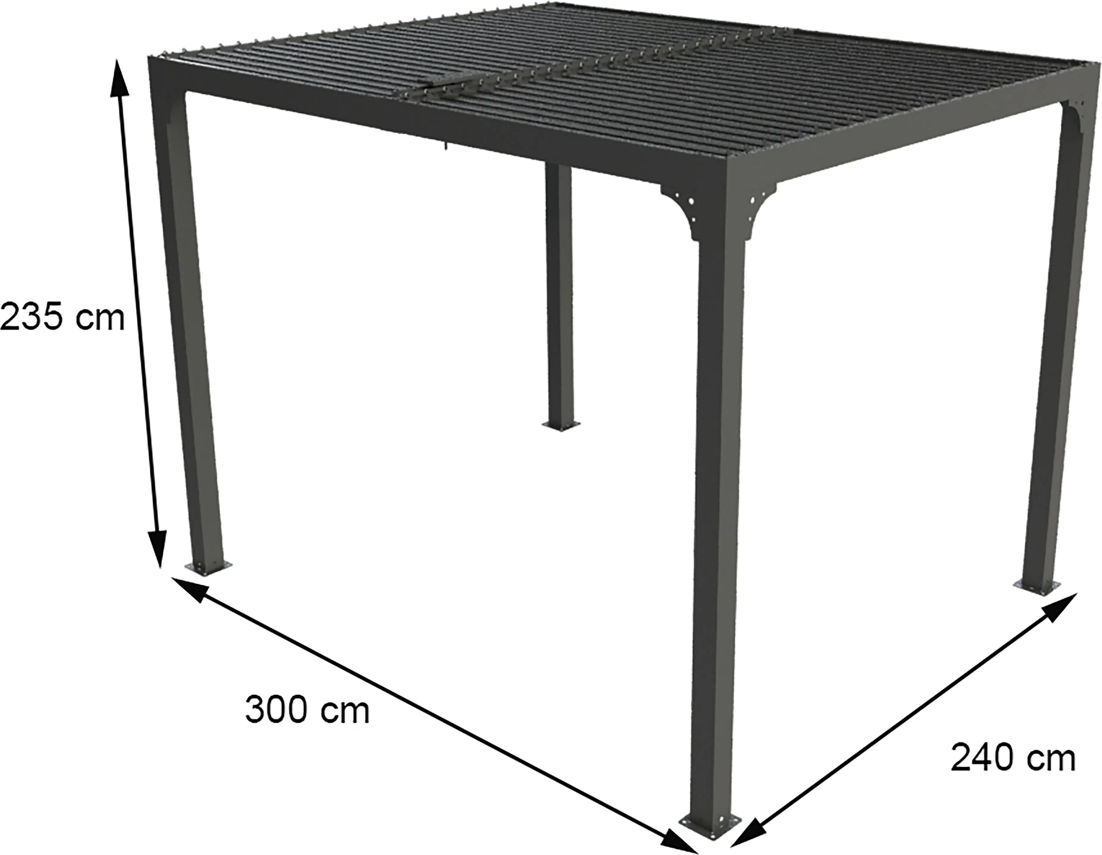 Tecnomat PERGOLA BIOCLIMATICA ANTRACITE  L300xP240 cm