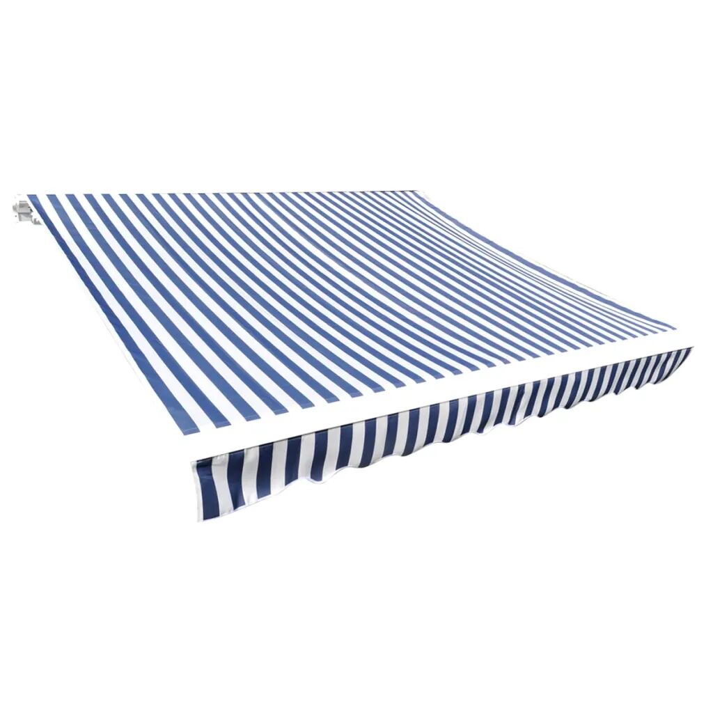 vidaXL Luifeldoek 6x3 m canvas blauw en wit