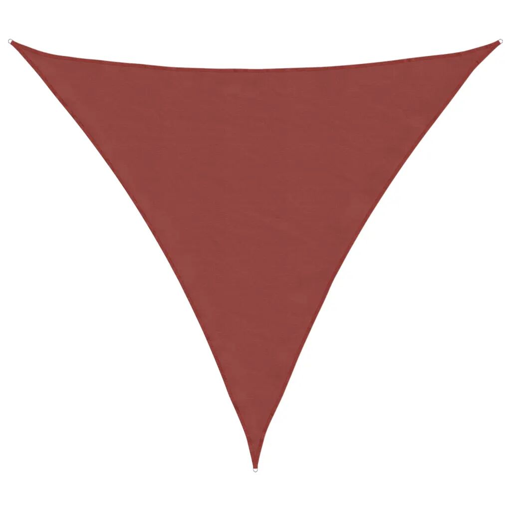 vidaXL Zonnescherm driehoekig 3,6x3,6x3,6m oxford stof terracottakleur