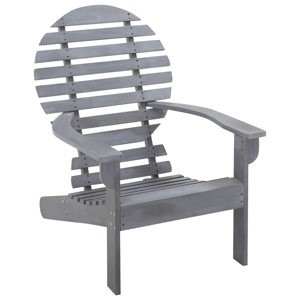 vidaXL Stoel Adirondack massief acaciahout grijs