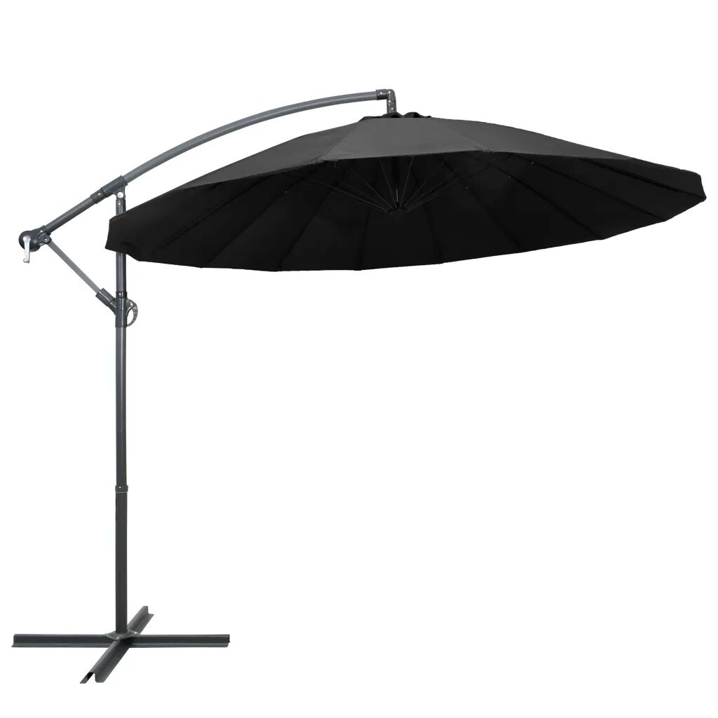 vidaXL Zweefparasol met aluminium paal 3 m antraciet