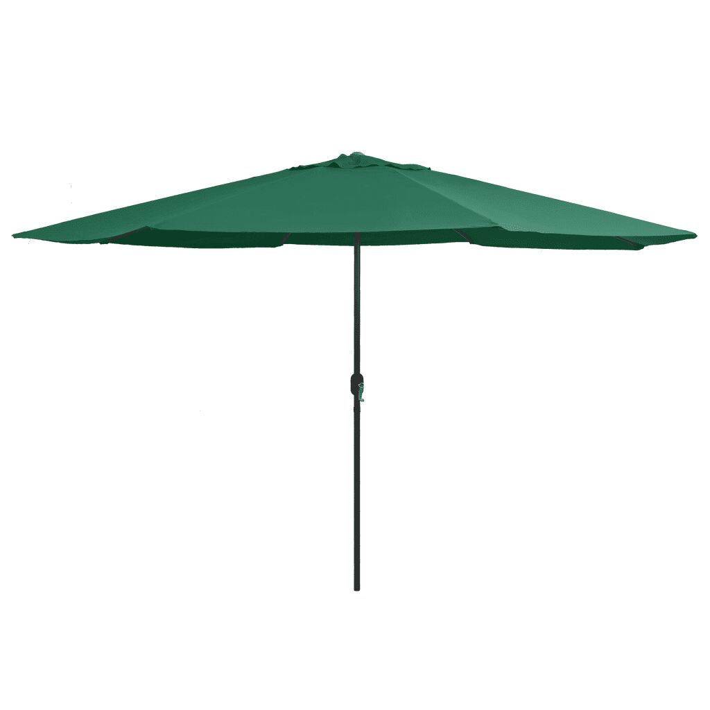 vidaXL Parasol met metalen paal 400 cm groen