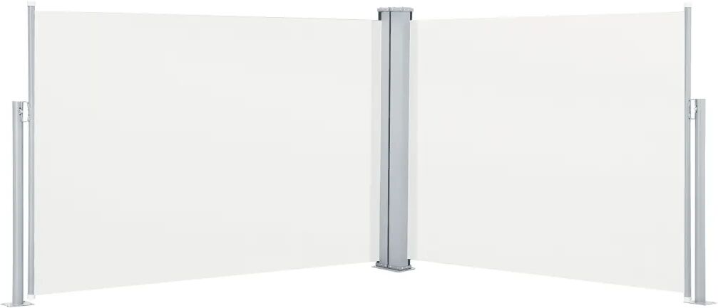 vidaXL Windscherm uittrekbaar 120x1000 cm crème