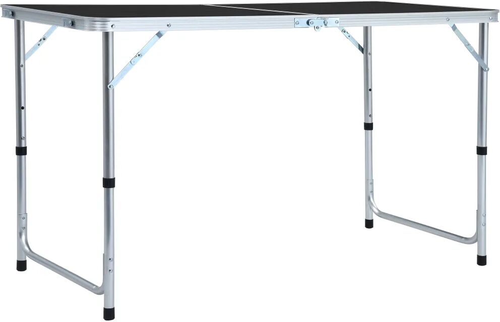 vidaXL Campingtafel inklapbaar 120x60 cm aluminium grijs