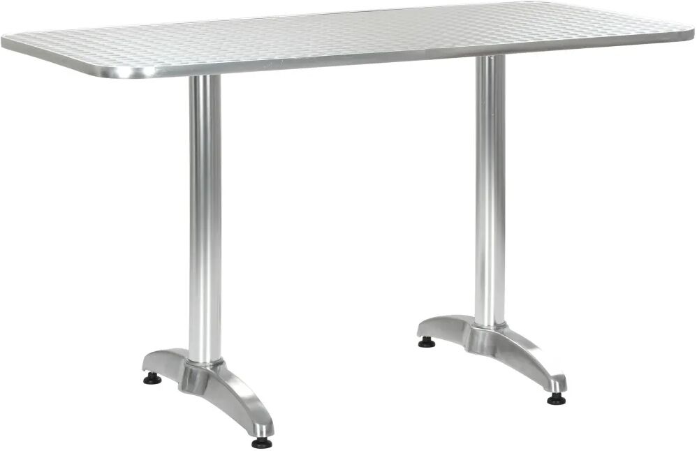 vidaXL Tuintafel 120x60x70 cm aluminium zilverkleurig