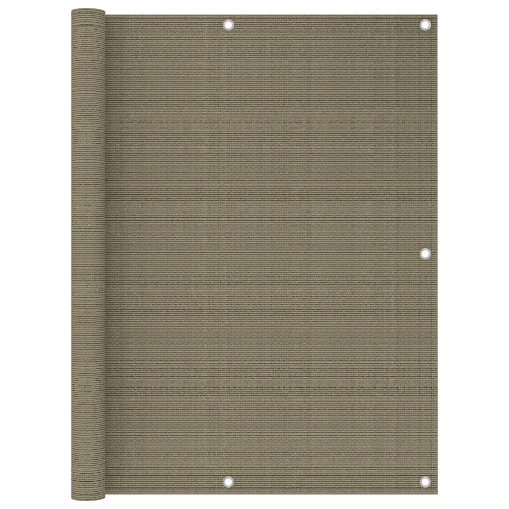 vidaXL Balkonscherm 120x300 cm HDPE taupe