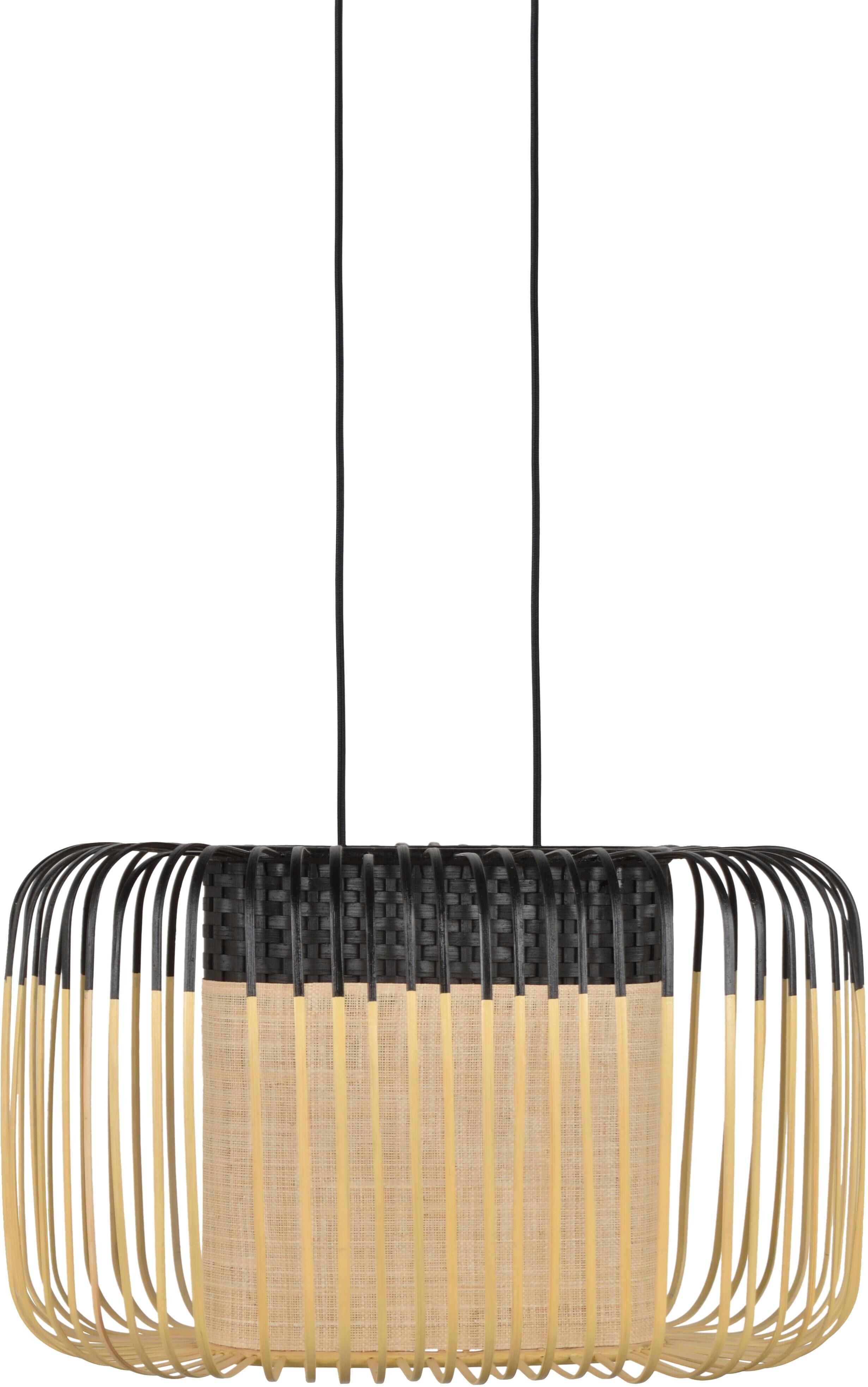 Forestier Bamboo Oval S hanglamp zwart