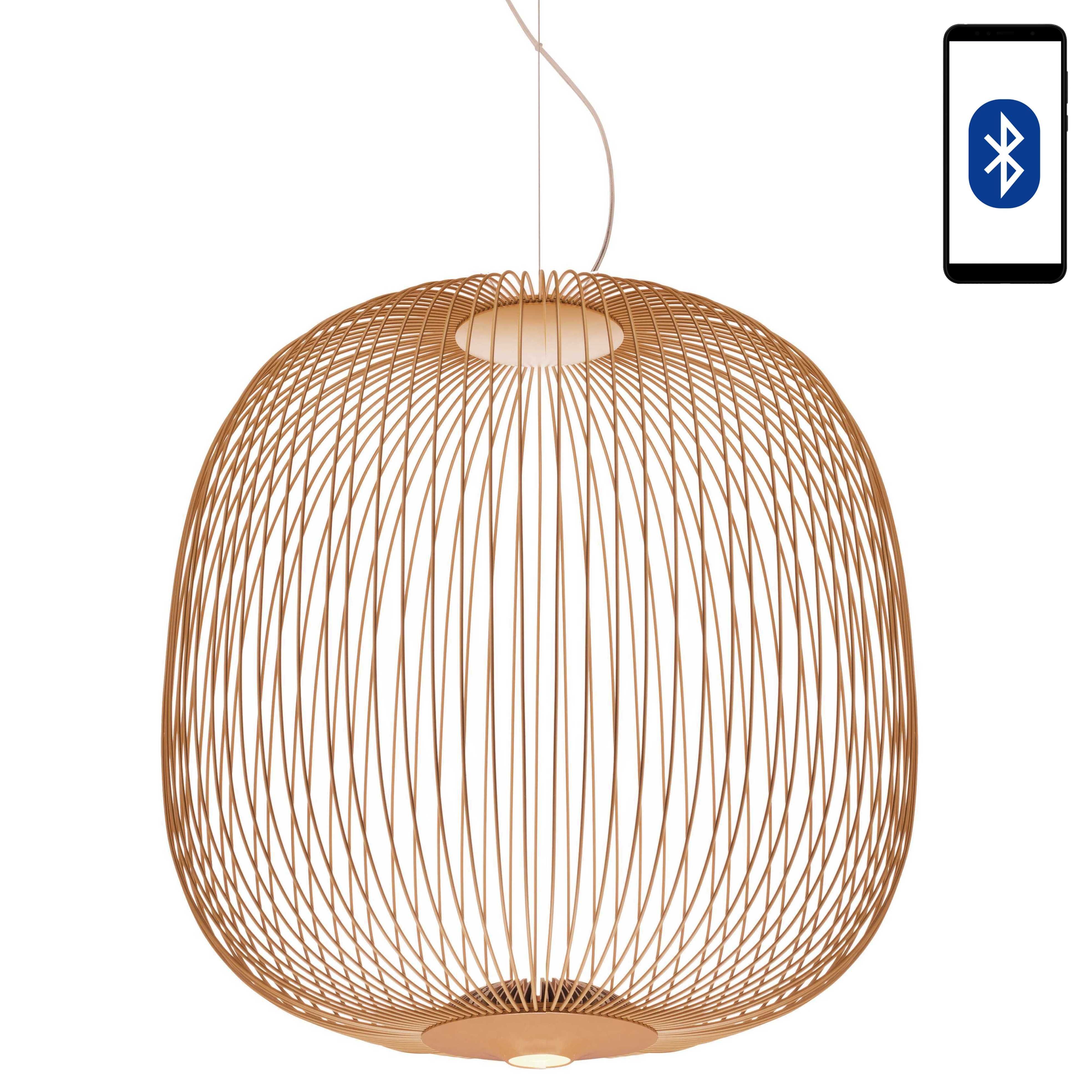 Foscarini Spokes 2 MyLight hanglamp LED dimbaar Bluetooth koper