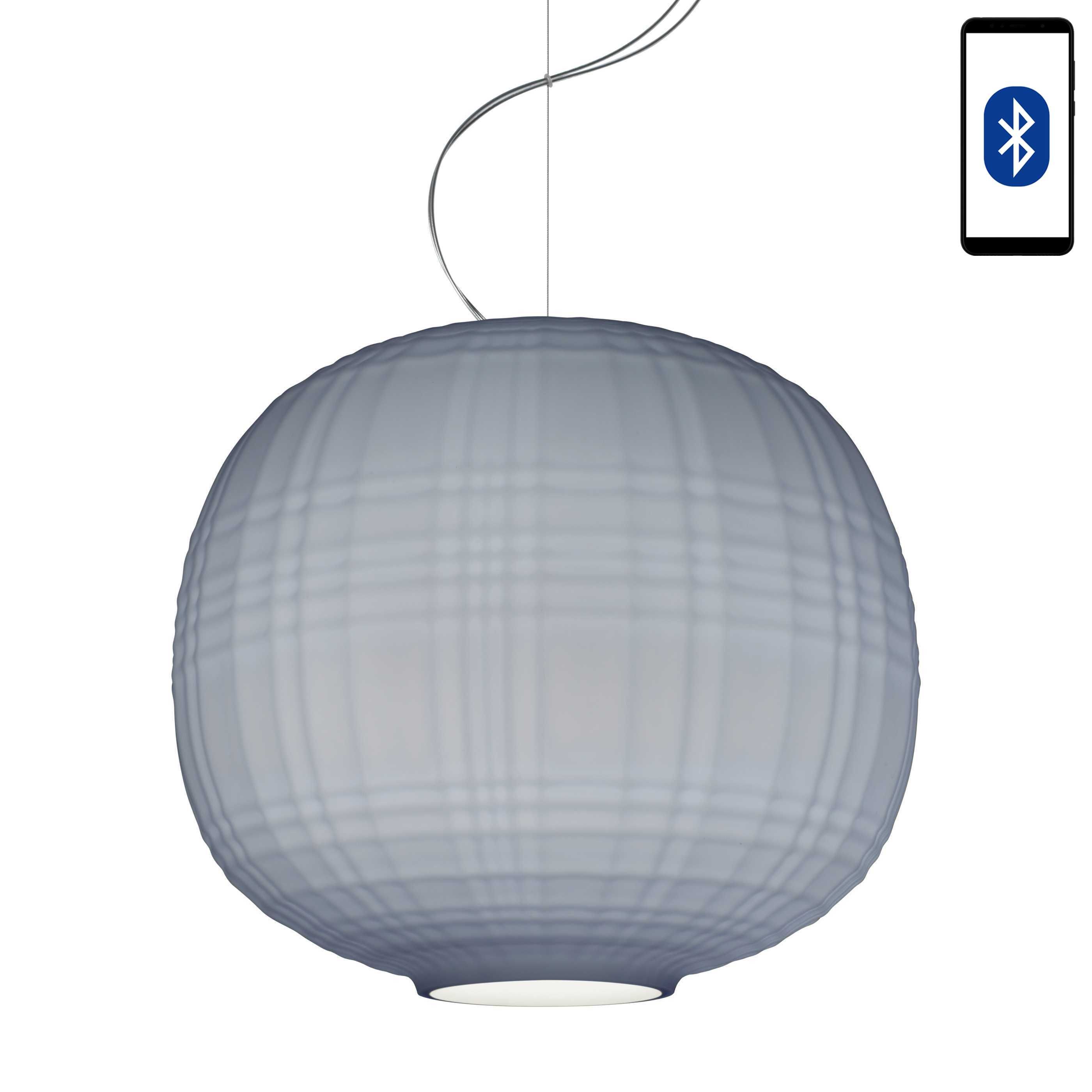 Foscarini Tartan MyLight hanglamp LED dimbaar Bluetooth grijs