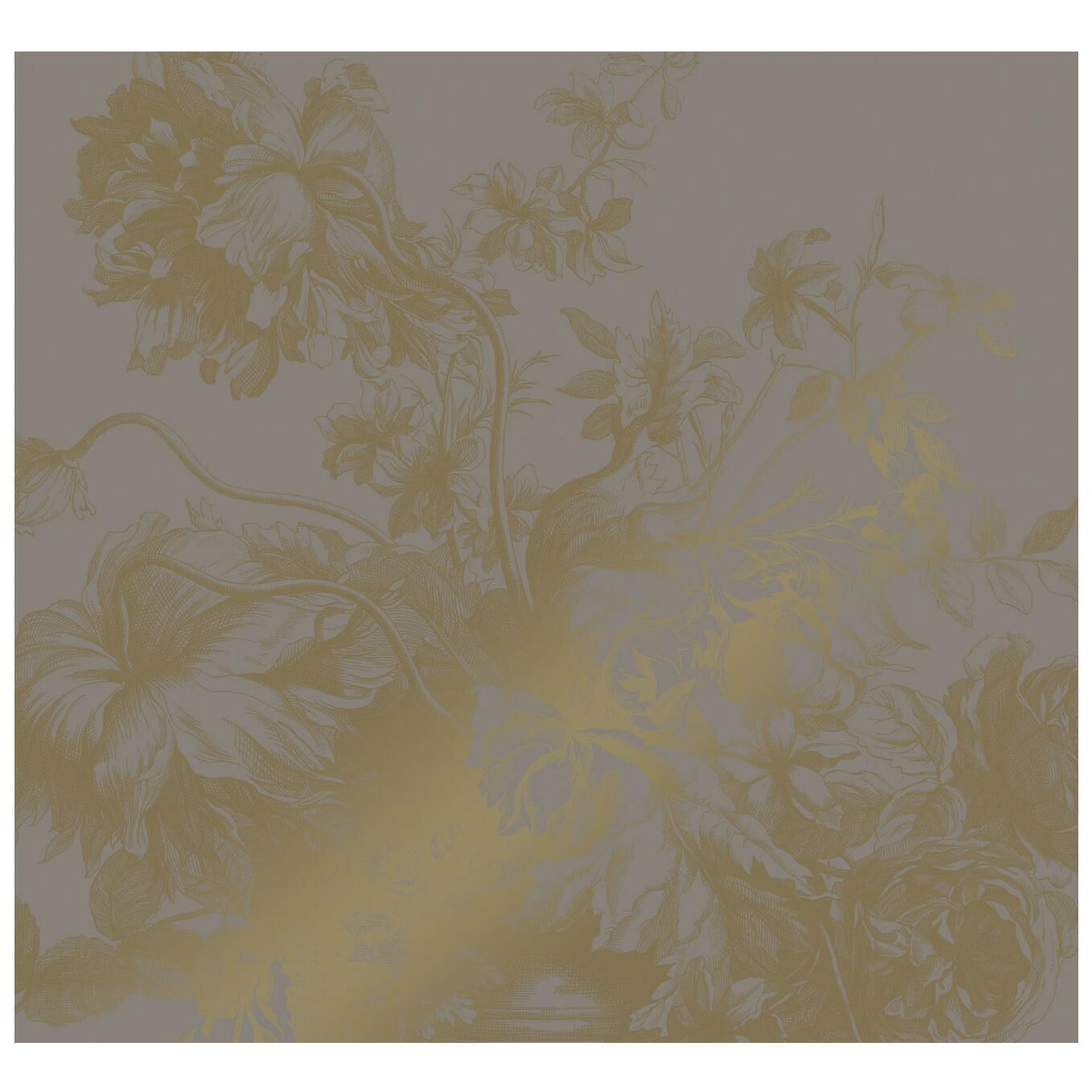 KEK Amsterdam Engraved Flowers behang gold metallic grey 6 banen