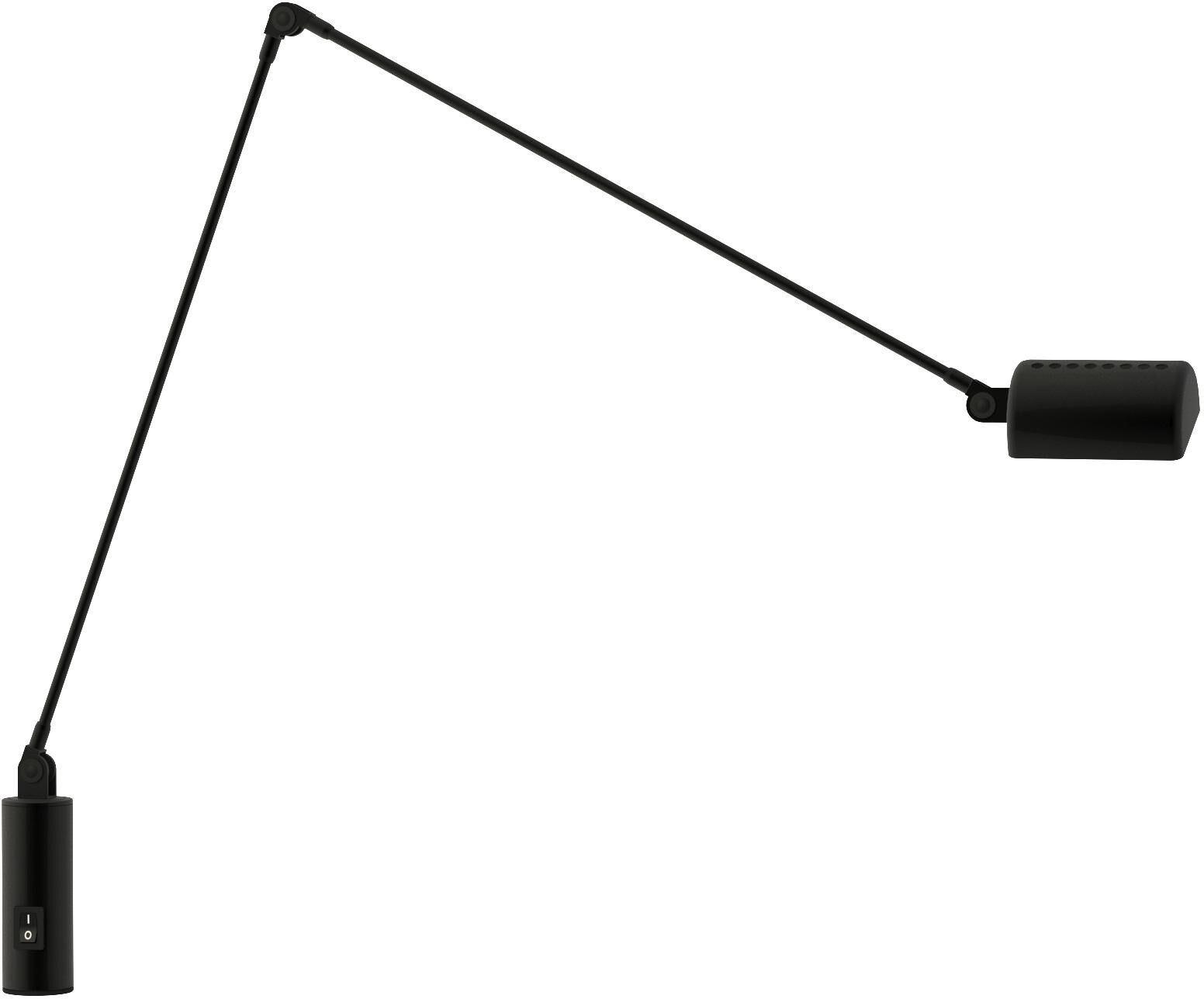 Lumina Daphine bureaulamp met tafelschroef black soft touch