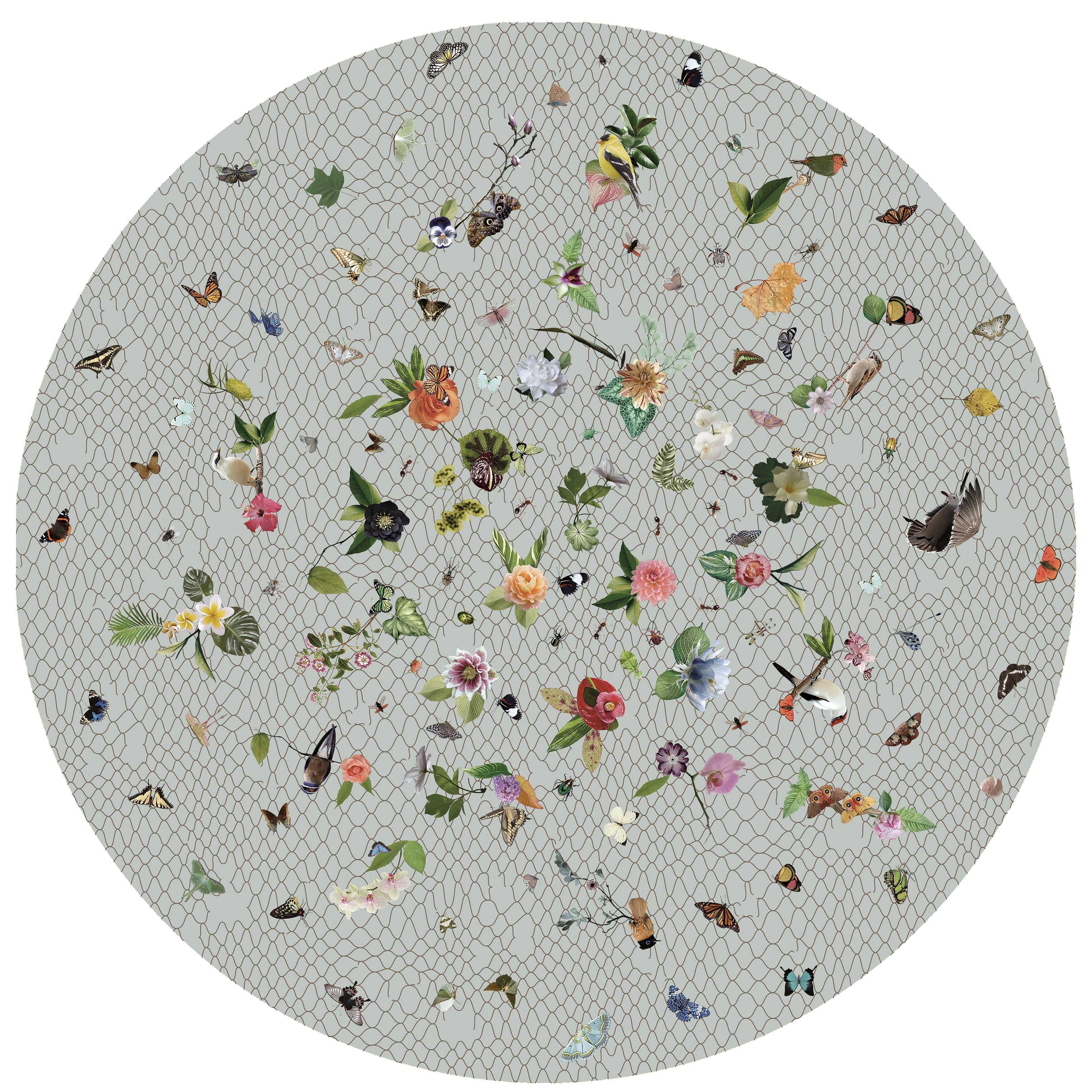 Moooi Carpets Garden of Eden Round Netting yellow vloerkleed 350