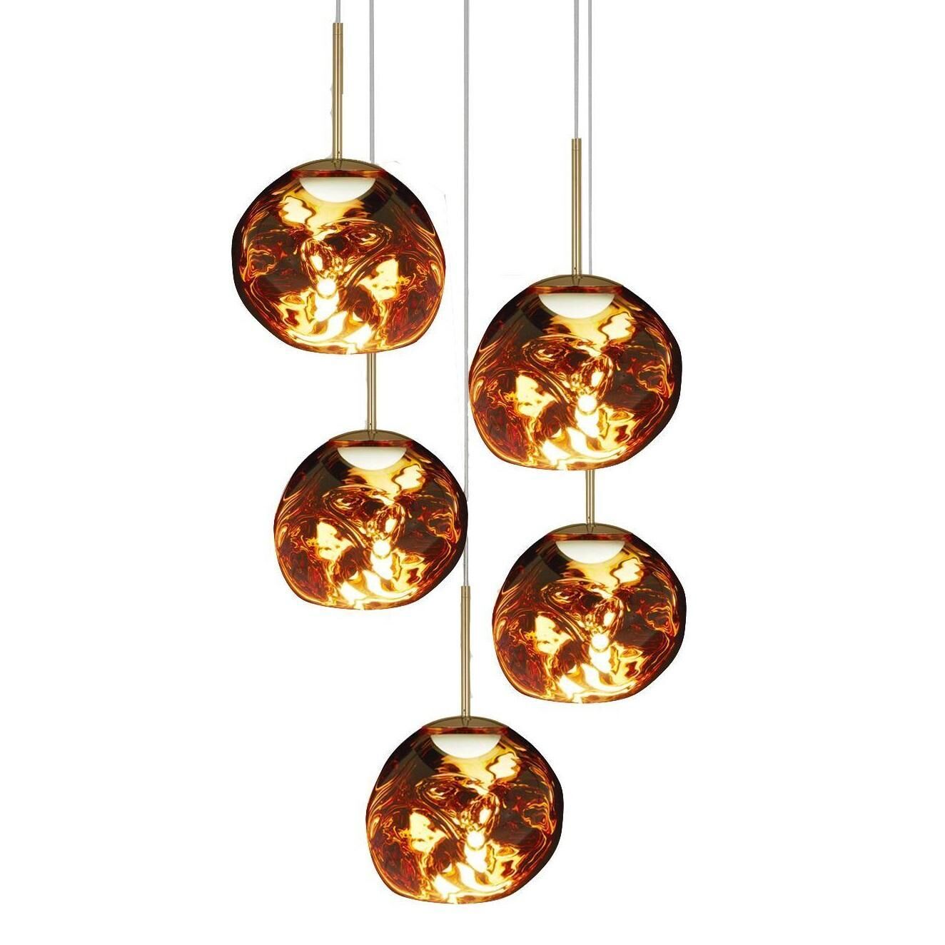 Tom Dixon Melt Mini Set Round hanglamp LED goud