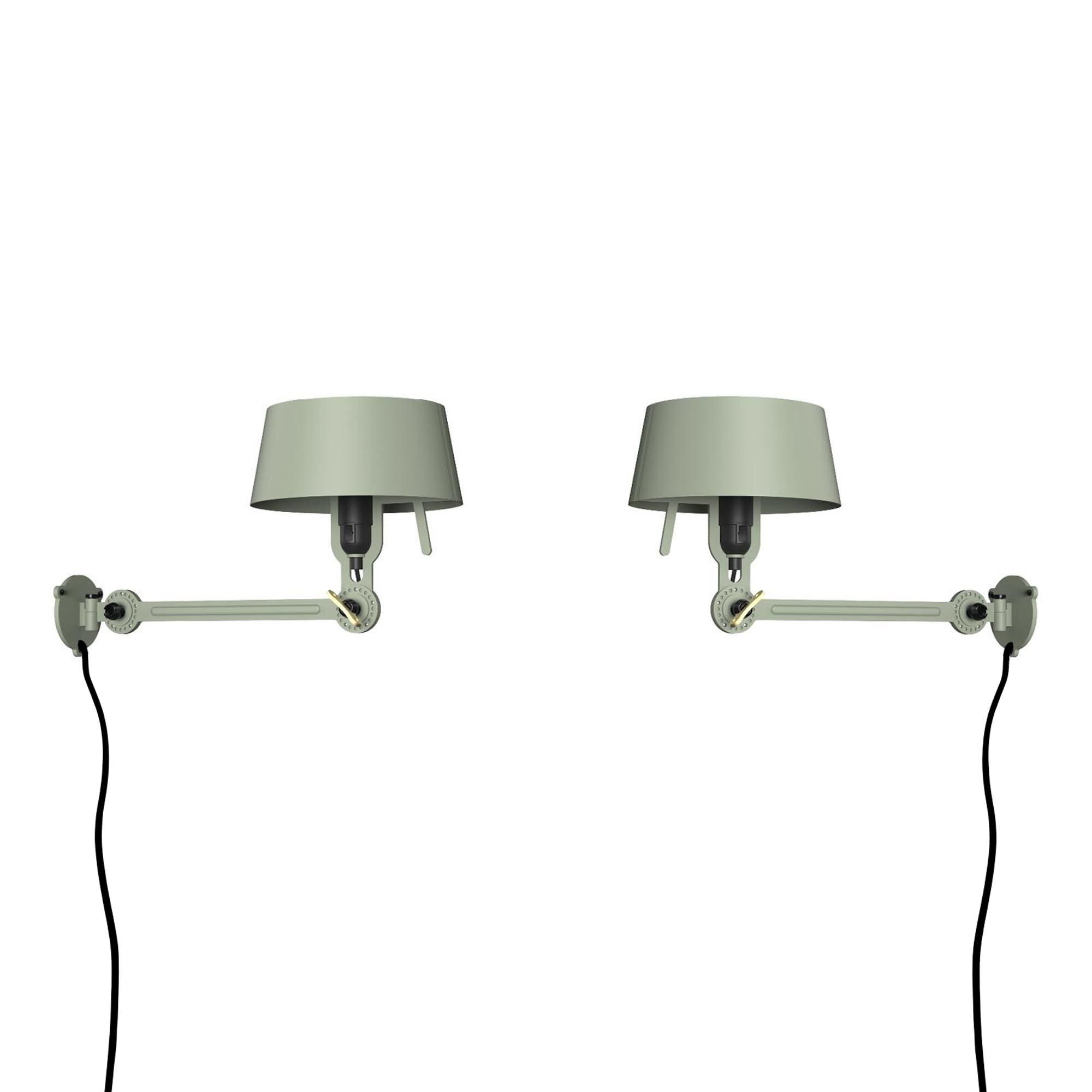 Tonone Bolt Bed Underfit wandlamp met stekker set van 2 flux green